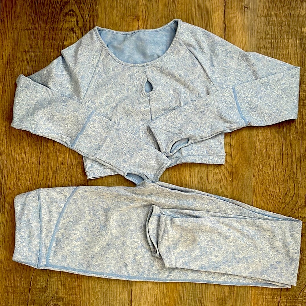 Gymshark Fleur Texture Blue Set - Small - Picture 4 of 6